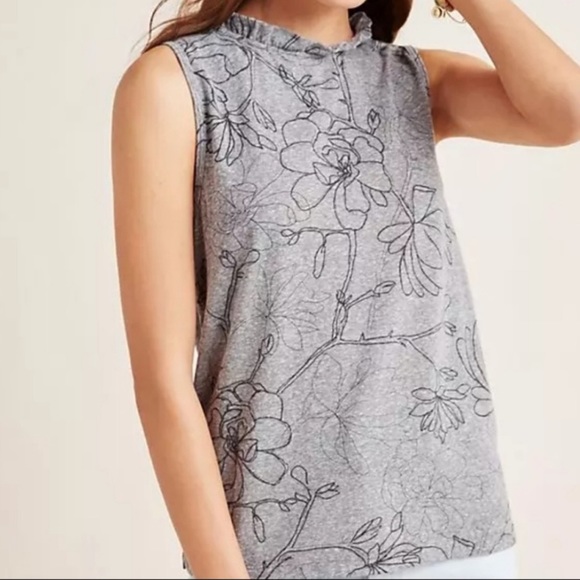 Anthropologie Tops - Anthropologie T.LA Theia Ruffle High Neck Tank XL
